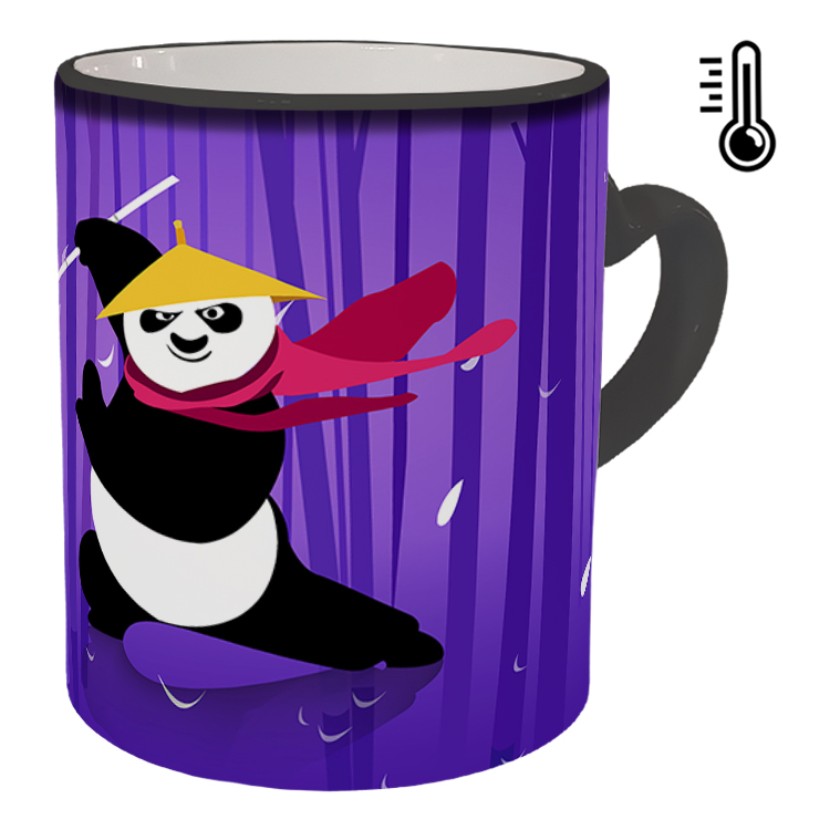 ماگ حرارتی مدل دسته قلبی طرح پاندا کونگ فو کار کد 16