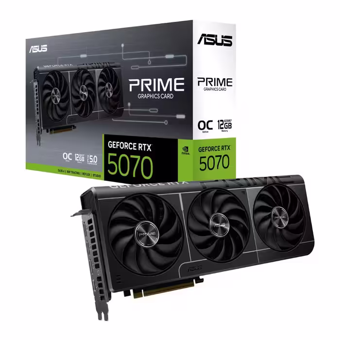 خرید کارت گرافیک ASUS PRIME GeForce RTX 5070 12GB GDDR7 OC Edition با بهترین قیمت