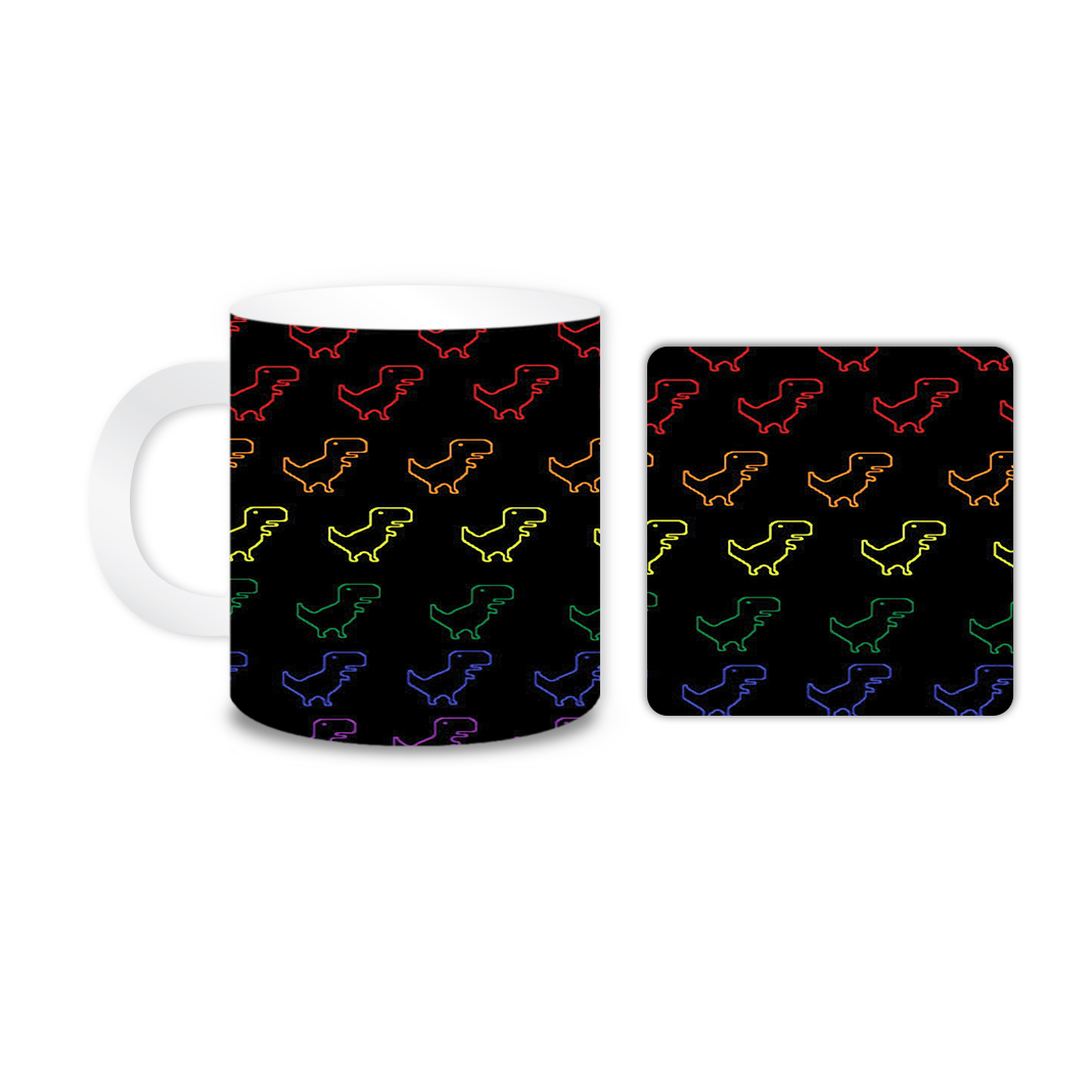 ماگ مدل دایناسور کد 1643 به همراه زیر لیوانی