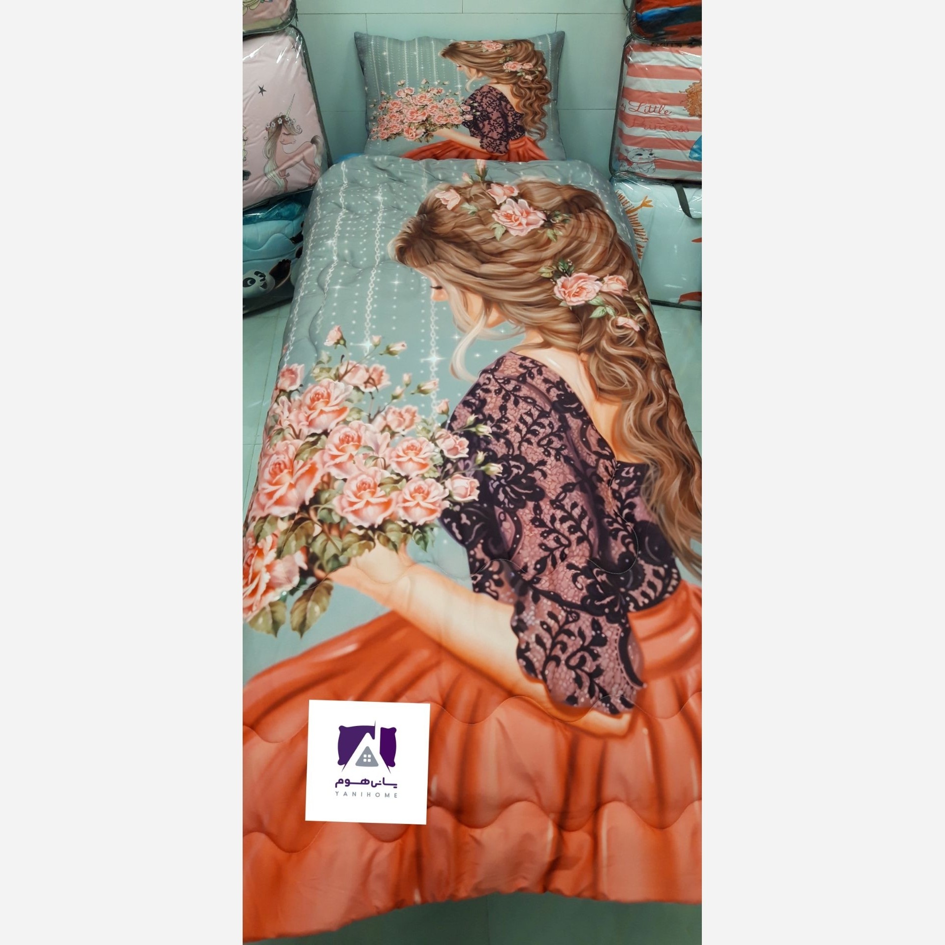 روتختی یک نفره چاپ دیجیتال کد 110