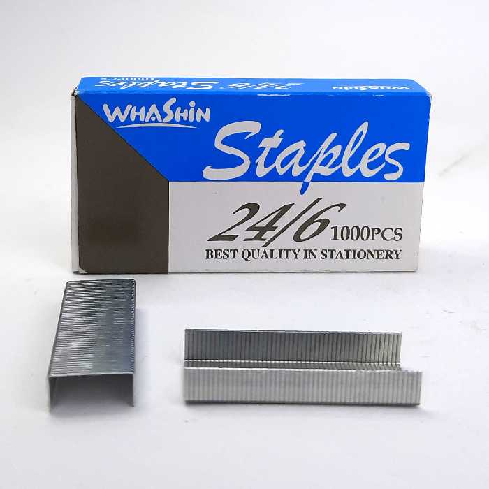 سوزن منگنه استپلس کد 02 سایز 24/6 بسته 1000 عددی