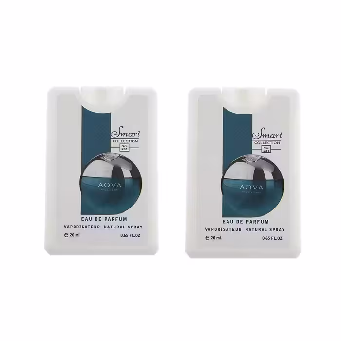 عطر جیبی مردانه اسمارت کالکشن مدل Aqua حجم 20 میلی لیتر مجموعه 2 عددی 