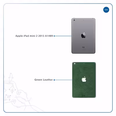 برچسب پوششی ماهوت مدل Green-Leather مناسب برای تبلت اپل iPad mini 2 2013 A1489