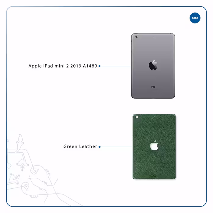 برچسب پوششی ماهوت مدل Green-Leather مناسب برای تبلت اپل iPad mini 2 2013 A1489