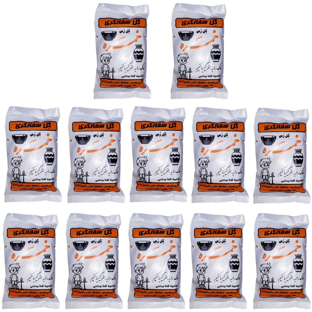 گل سفالگری مدل راحیل بسته 12 عددی