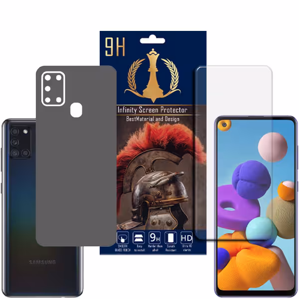 برچسب پوششی اینفینیتی مدل PRO MAX مناسب برای گوشی موبایل سامسونگ Galaxy A21S به همراه محافظ صفحه نمایش
