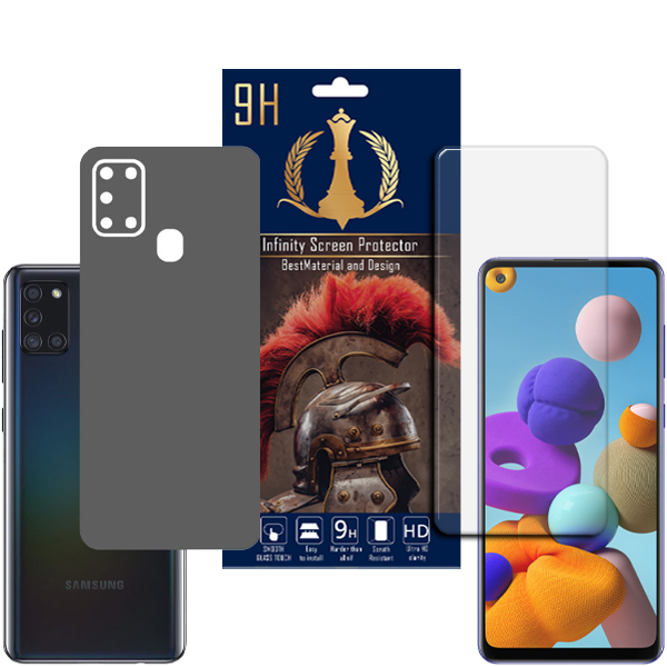 برچسب پوششی اینفینیتی مدل PRO MAX مناسب برای گوشی موبایل سامسونگ Galaxy A21S به همراه محافظ صفحه نمایش