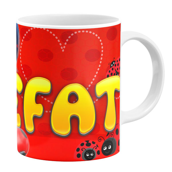 ماگ طرح دختر کفشدوزکی مدل عفت