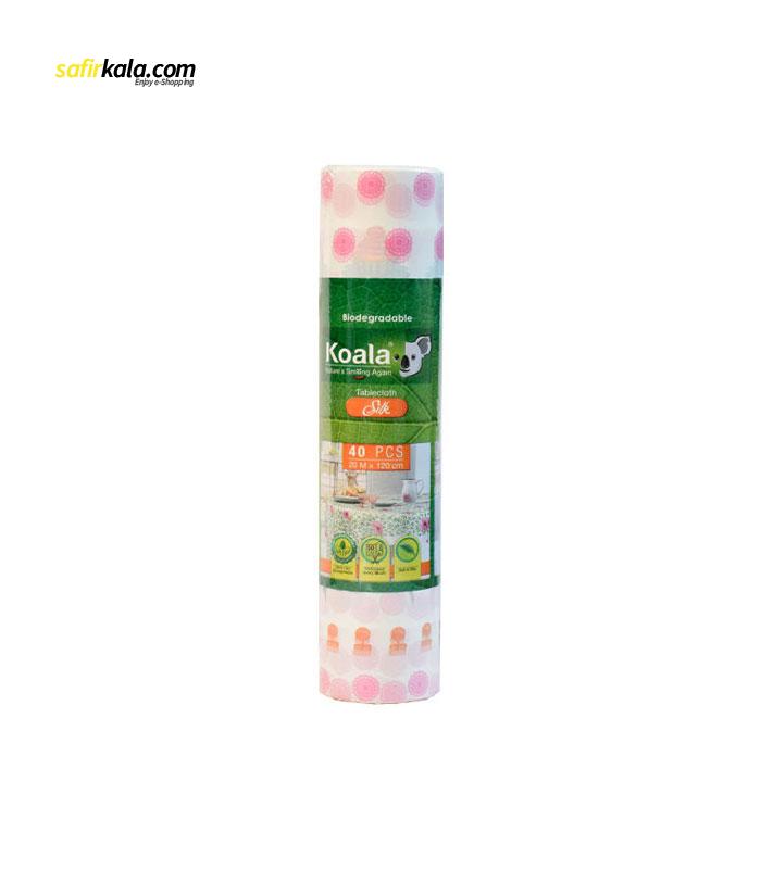 سفره یکبار مصرف کوالا مدل Silk طرح گلدان رول 20 متری