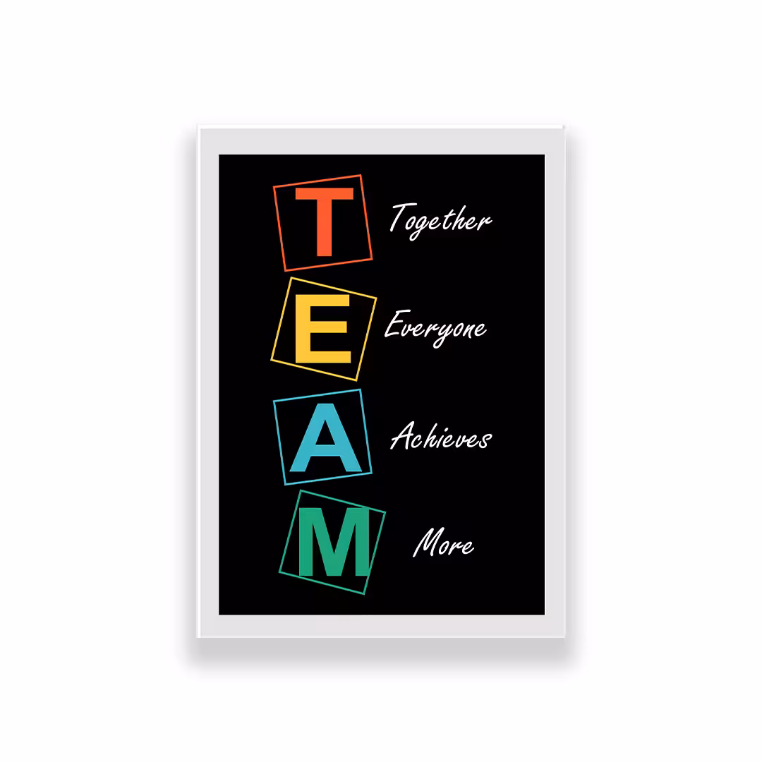 تابلو طرح انگیزشی TEAM 
