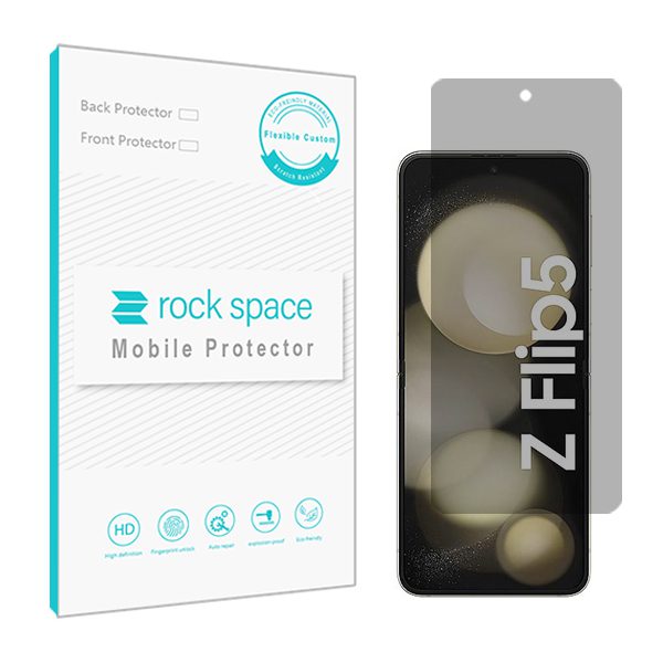 گلس سامسونگ Z Flip5 مدل نانو هیدروژل پرایوسی برند راک اسپیس کد S