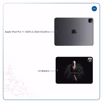 برچسب پوششی ماهوت مدل Hitman-Game مناسب برای تبلت اپل iPad Pro 11 (GEN 2) 2020 A2230