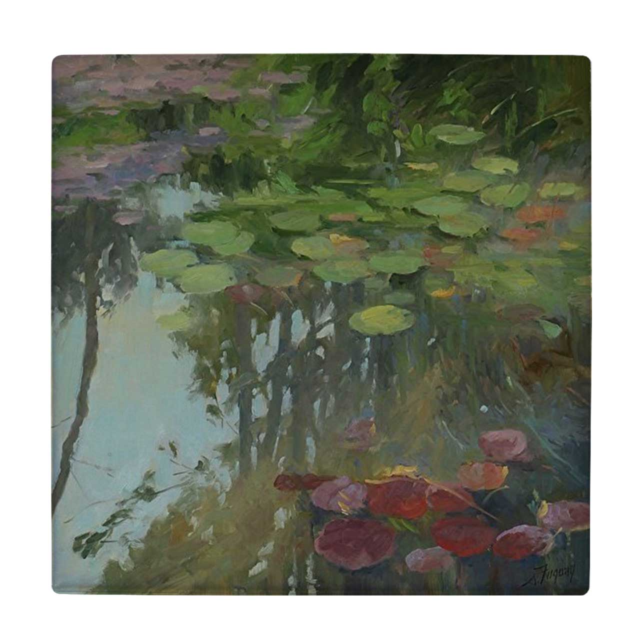 زیر لیوانی طرح نقاشی برکه آب کد 3670484_1686