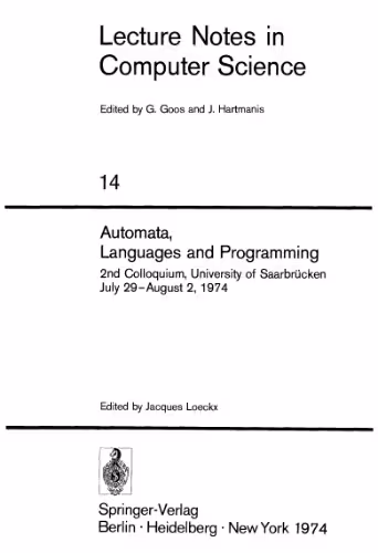 خرید و دانلود نسخه کامل کتاب Automata, Languages and Programming: 2nd Colloquium, University of Saarbrücken July 29–August 2, 1974