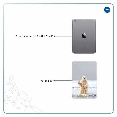 برچسب پوششی ماهوت مدل Polar bear مناسب برای تبلت اپل iPad mini 2 2013 A1489