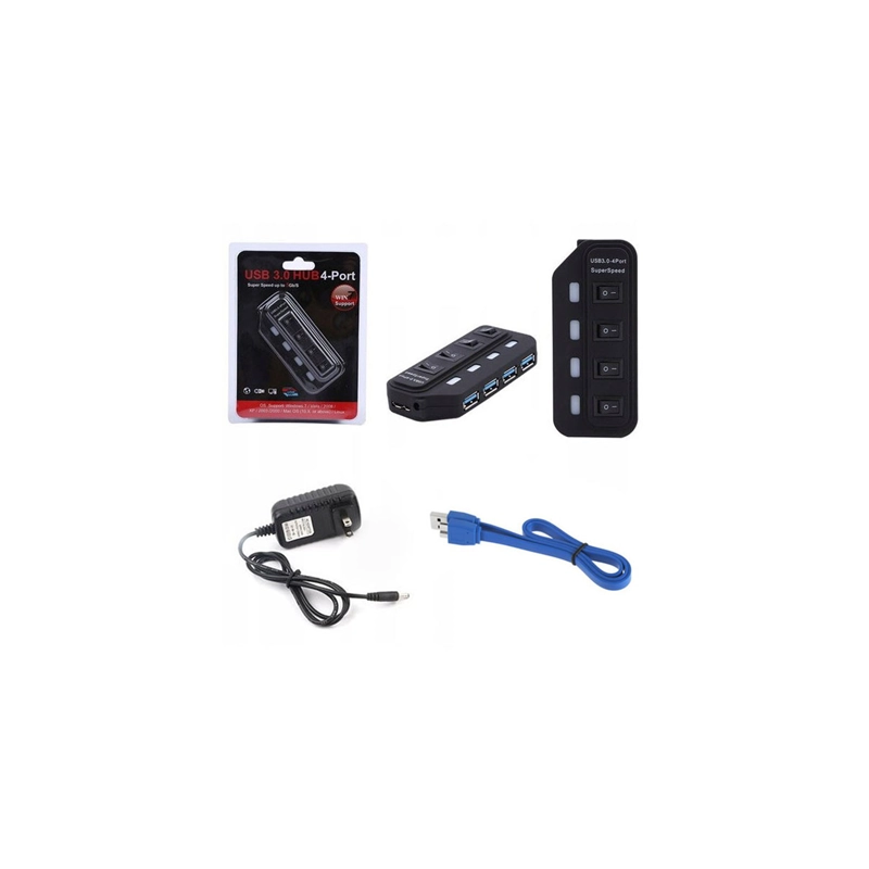 هاب USB3 4PORT با آداپتور - یاسین کامپیوتر