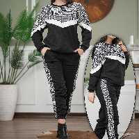 ست هودی شلوار پیچازی دورس دوبل توکرکی
