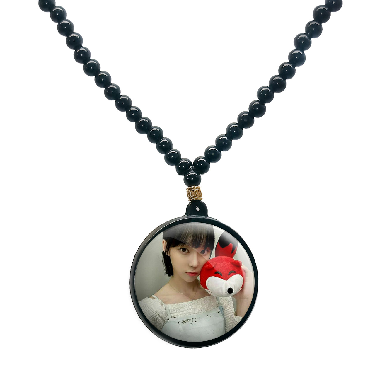 گردنبند پرمانه طرح aespa کد pmd.18731 مدل دو طرفه