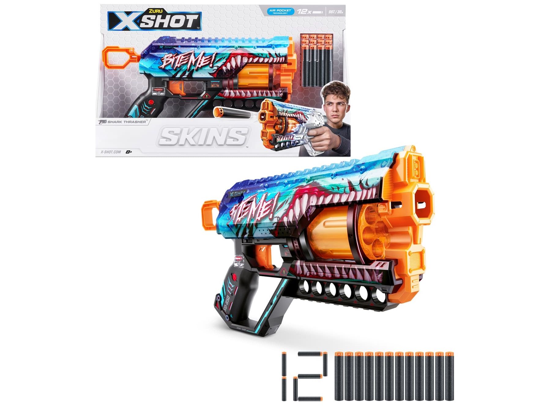 خرید تفنگ ایکس شات X-Shot Skins Griefer Shark Thrasher با بهترین قیمت
