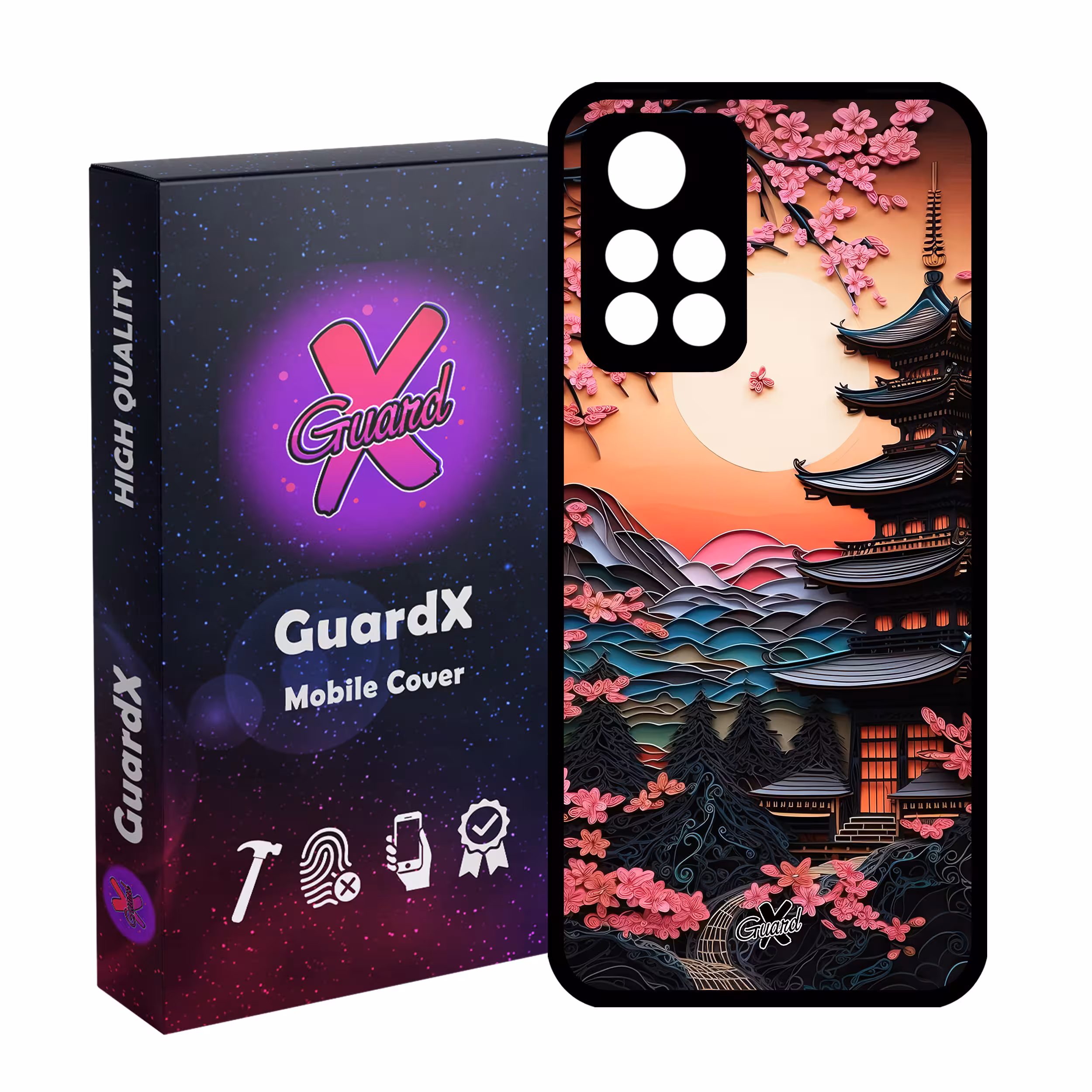 کاور گارد ایکس طرح معبد ژاپن مدل Glass10582 مناسب برای گوشی موبایل شیائومی Poco M4 Pro 5G/Redmi Note 11T 5G/Redmi Note 11S 5G
