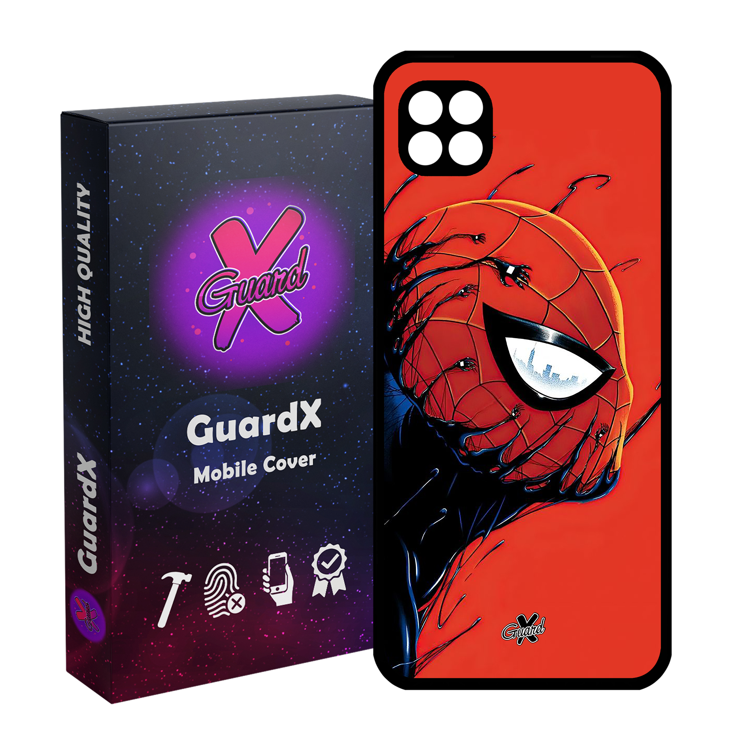 کاور گارد ایکس طرح مرد عنکبوتی مدل Glass10566 مناسب برای گوشی موبایل سامسونگ Galaxy A22 5G