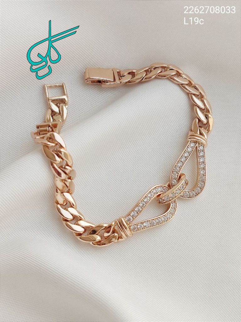 خرید دستبند رنگ طلایی کیفیت عالی مارک ژوپینگ کد 1215439 - ردگل