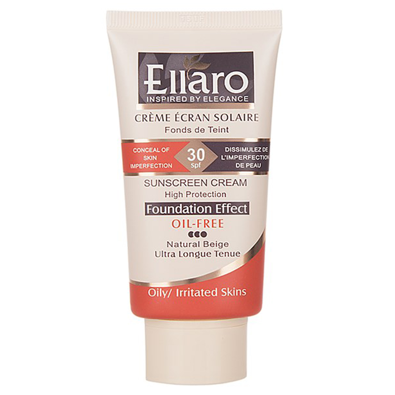 کرم ضد آفتاب رنگی الارو Foundation Effect spf 30 بژ طبیعی