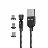 کابل تبدیل USB به لایتنینگ/microUSB/USB-C باوین مدل CB173  طول 1 متر