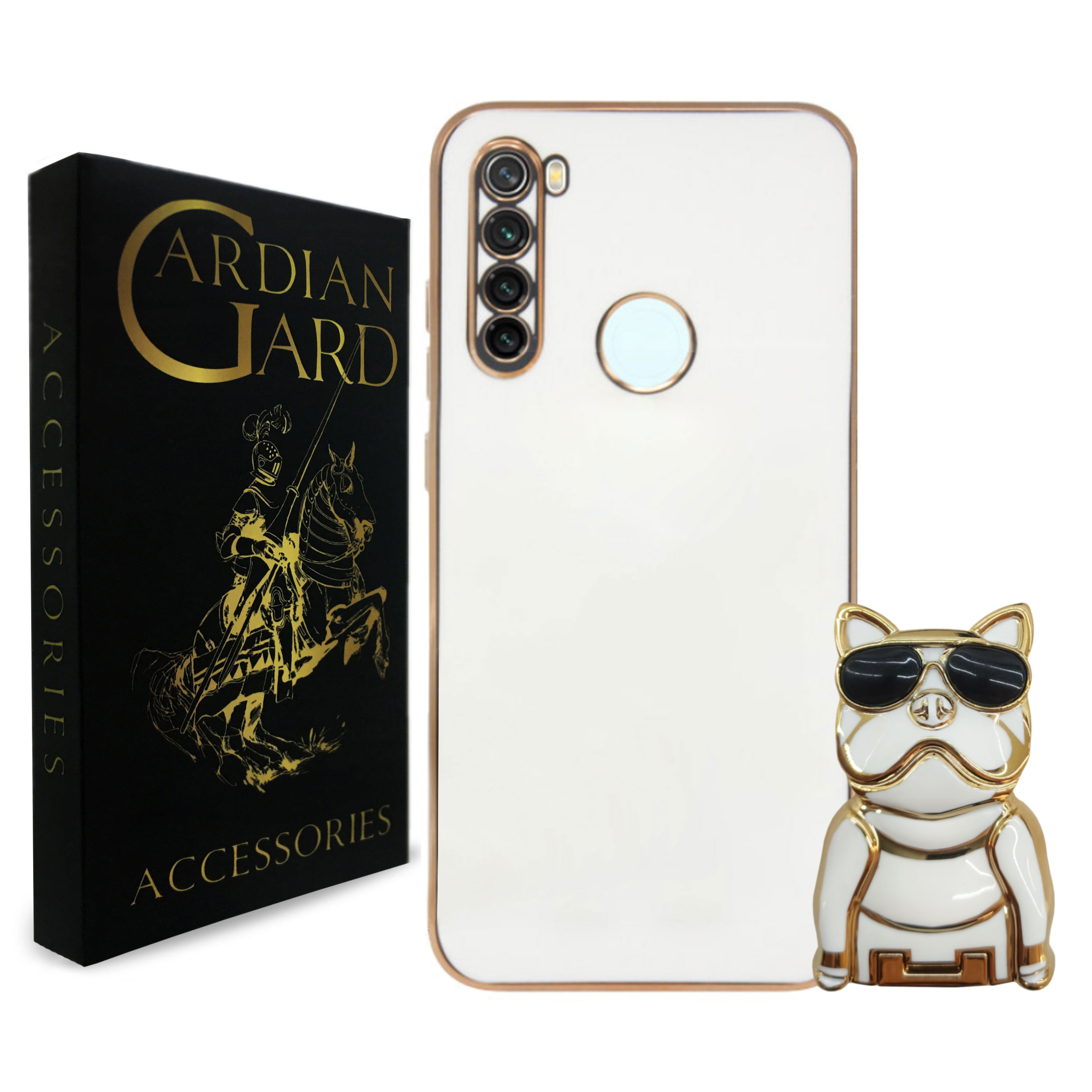 کاور گاردین گارد مدل Puppy مناسب برای گوشی موبایل شیائومی Redmi Note 8 به همراه پاپ سوکت