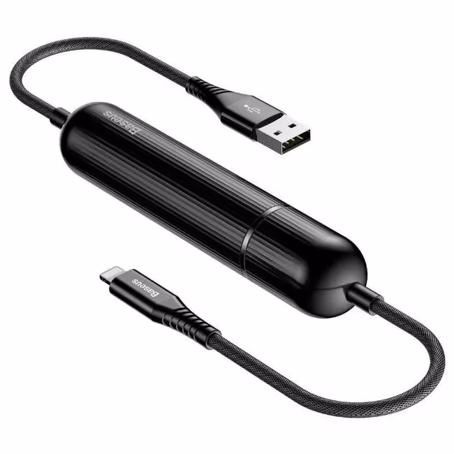 کابل تبدیل USB به لایتنینگ و پاوربانک باسئوس مدل ENERGY به طول 1.2 متر | کالا مکس