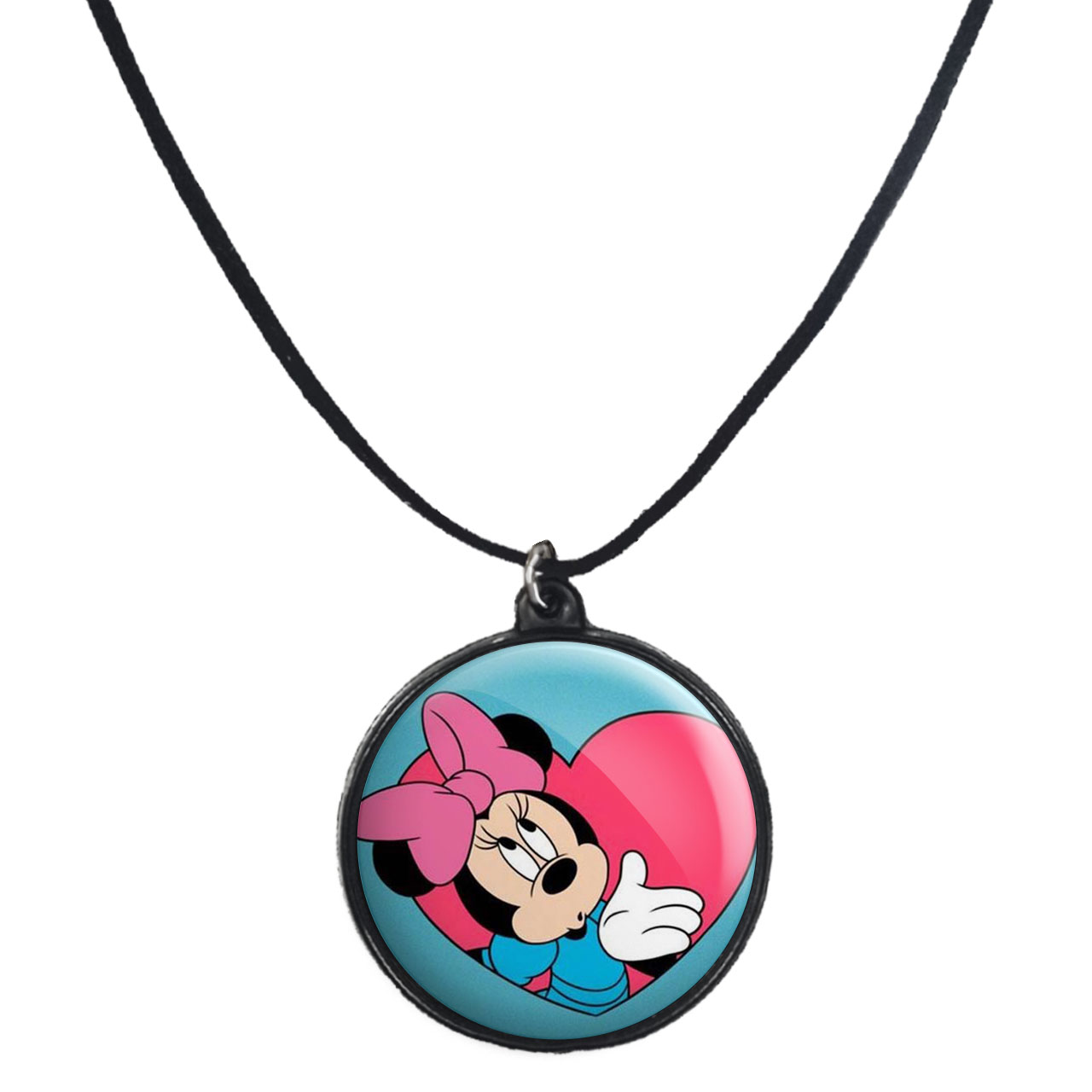 گردنبند پرمانه طرح میکی موس کد pmb.12970 مدل دو طرفه
