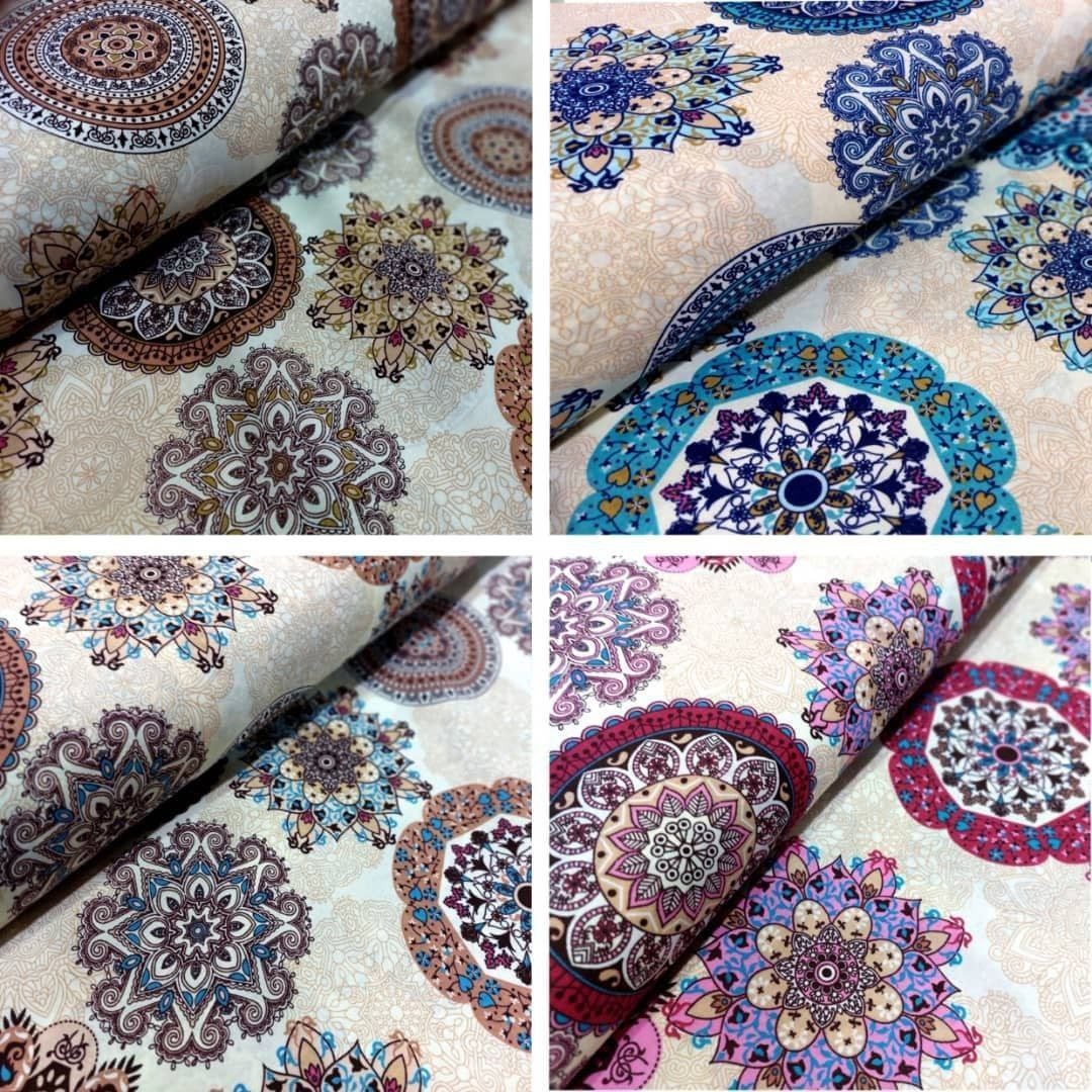 پارچه ملحفه متری طرح طلا طوبی عرض 2متر