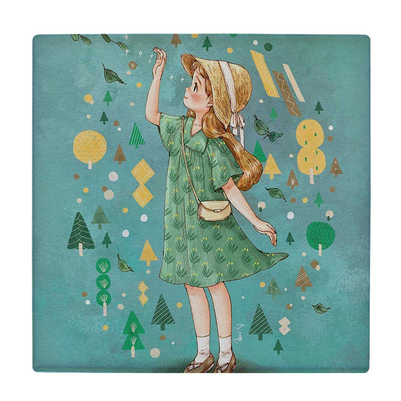 کاشی کارنیلا مدل نقاشی دختر بچه کد wkk5044