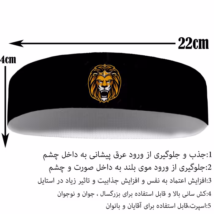 هدبند ورزشی آی تمر مدل شیر کد 413