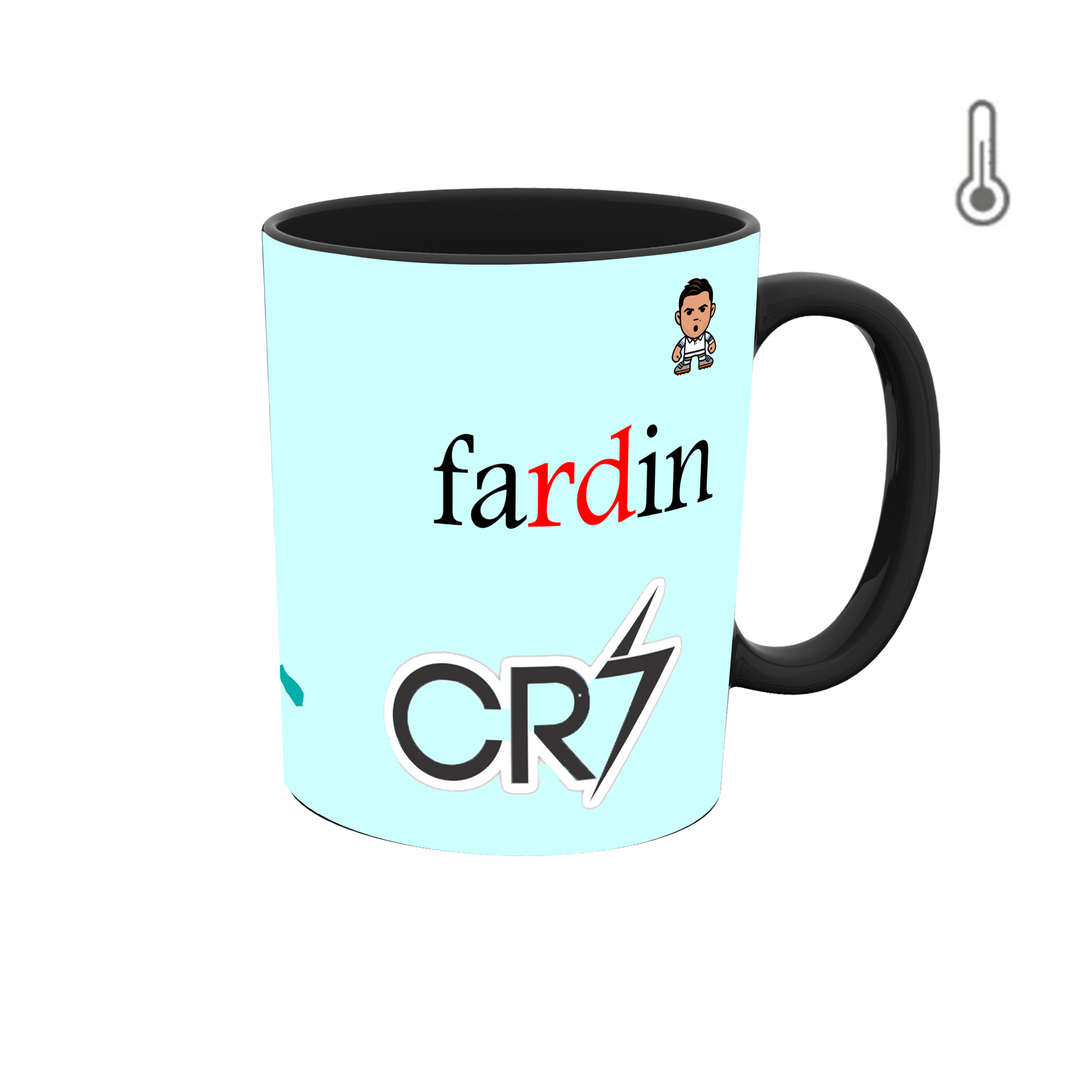 ماگ حرارتی طرح اسم فردین مدل رونالدو 