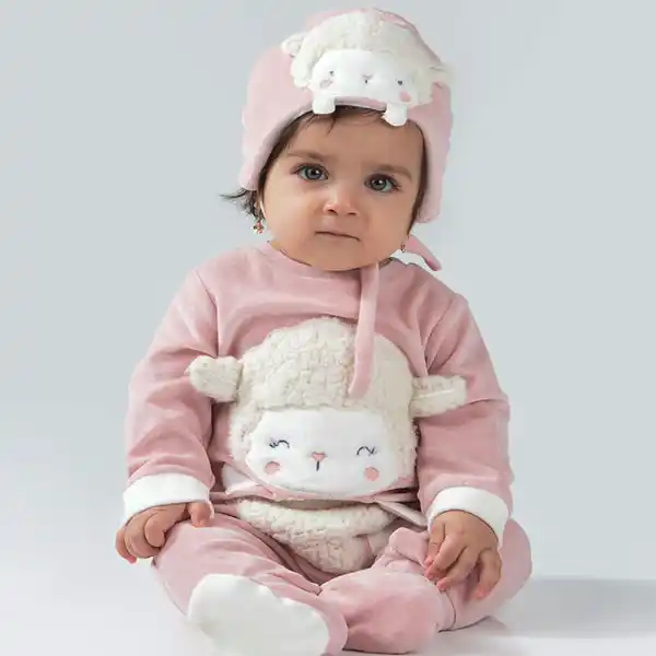 سرهمی مخمل دخترانه طرح بره برند ایندیگو کد 29944