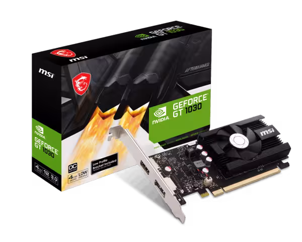 کارت گرافیک مدل GT1030 4GB LP OC D4 MSI ام اس آی