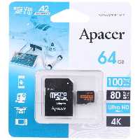 رم میکرو 64 گیگ اپیسر Apacer Rioo A2 V30 U3 C10 100MB/s   خشاب
