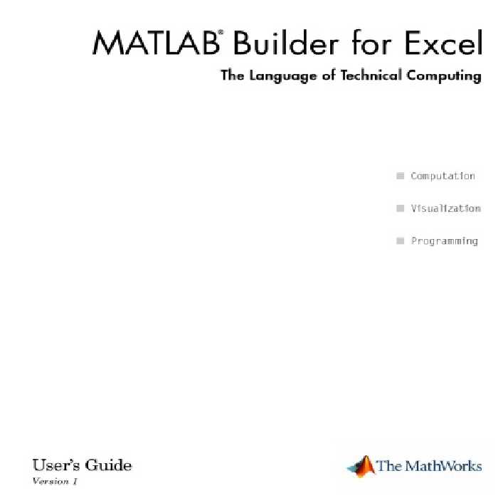خرید و دانلود نسخه کامل کتاب MATLAB Builder for Excel