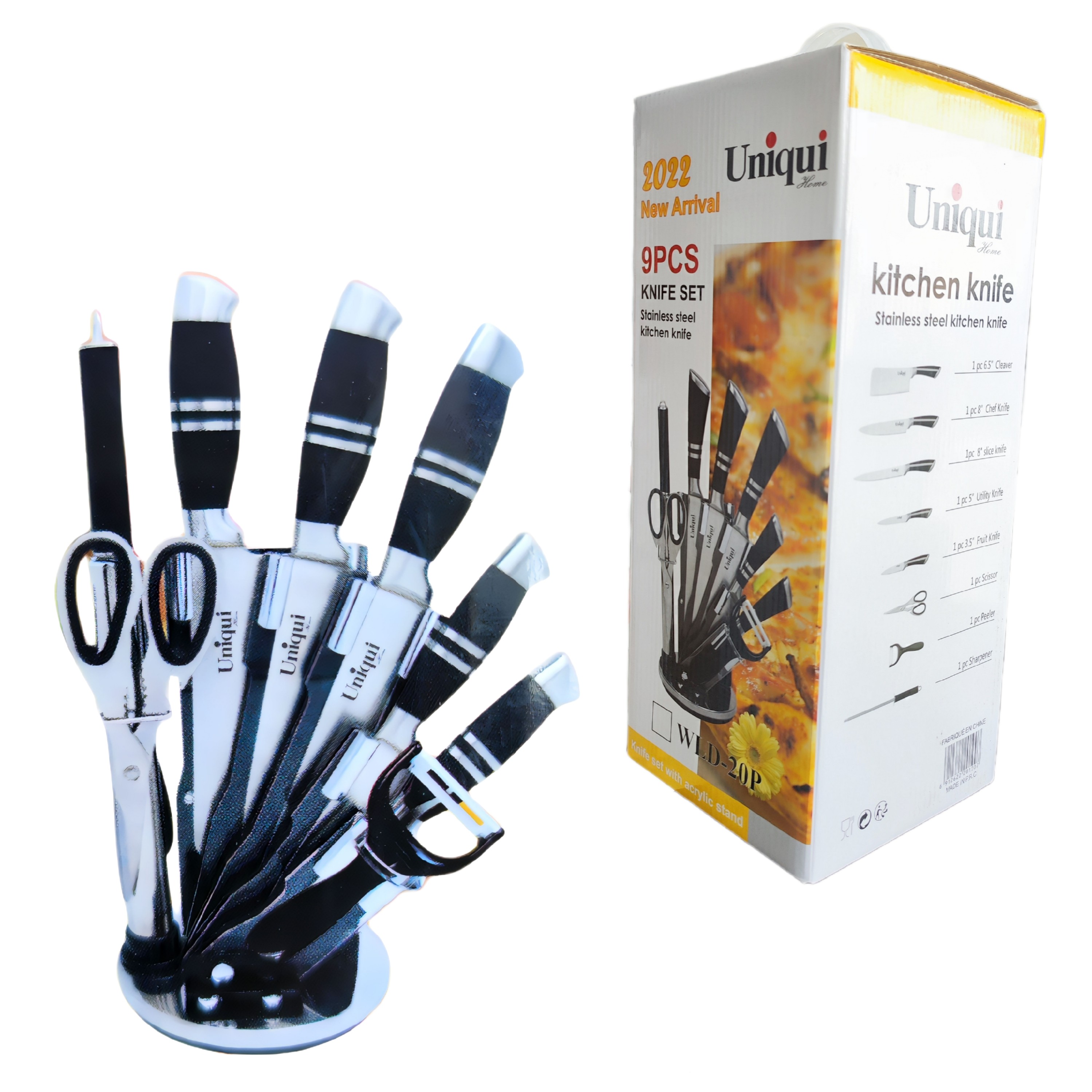 سرویس کارد و چاقو آشپزخانه 9 پارچه ی برند یونیک (ارسال رایگان)