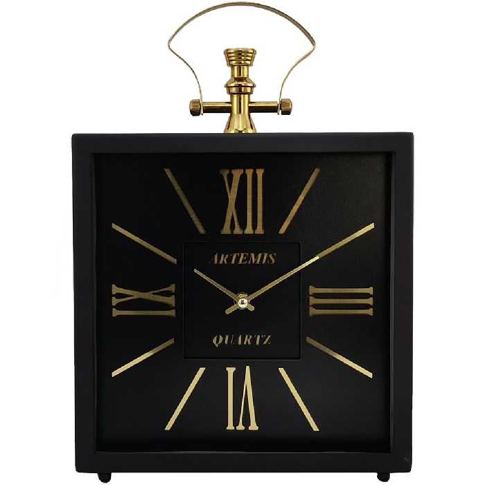 ساعت رومیزی آرتمیس کد 2030 Black Gold مشکی طلایی