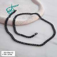 خرید زنجیر استیل کیفیت عالی پهنای 6 میلیمتر رنگ ثابت مشکی کد 1415182 - ردگل