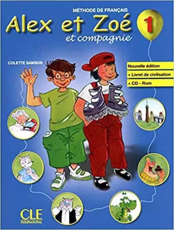 کتاب زبان فرانسه  Alex et Zoe 1 – Niveau – Livre   Cahier d’activite   CD(رنگی)
