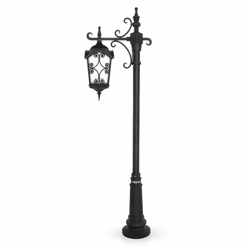 چراغ حیاطی ایستاده تک شاخه شب تاب مدل آروین کد SH-106711020