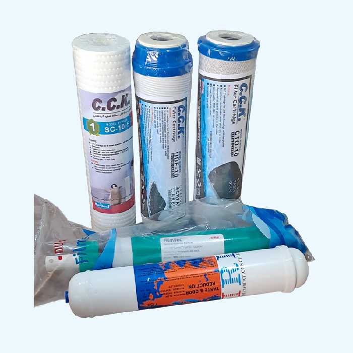 پک کامل فیلتر دستگاه تصفیه آب خانگی 5 مرحله ای سافت واتر (بسته 5 عددی)