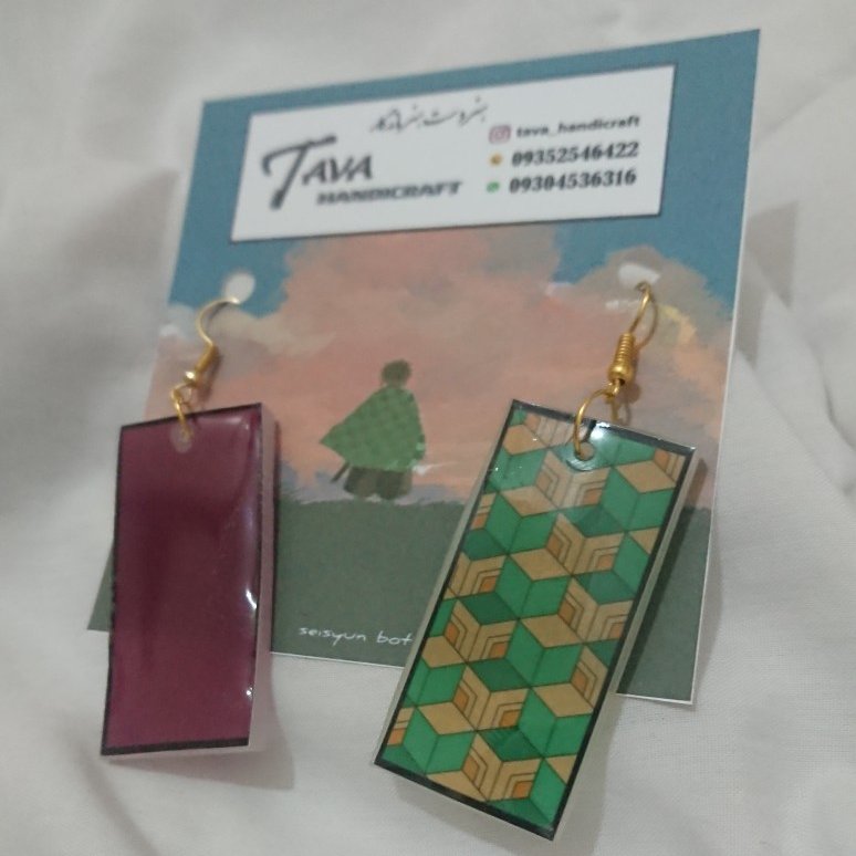 گوشواره رزینی طرح گیو