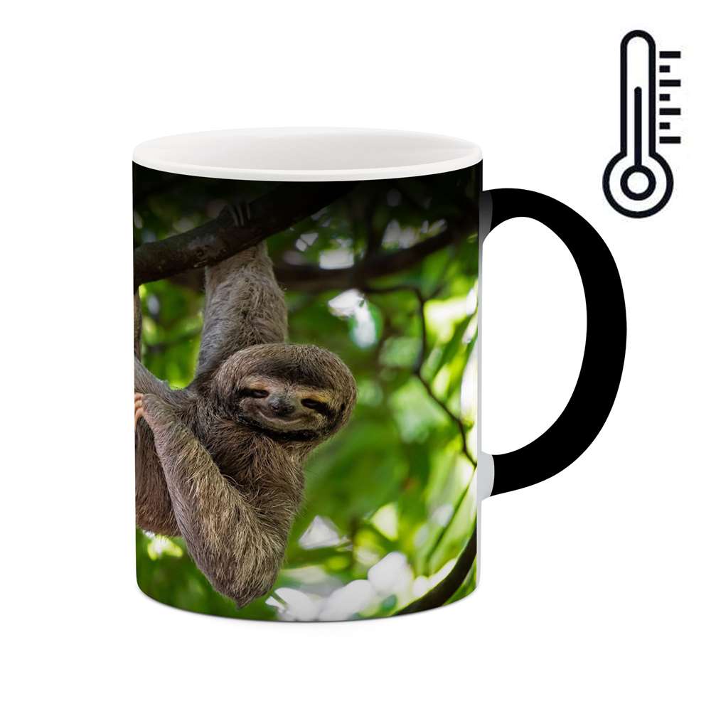 ماگ حرارتی کاکتی طرح تنبل مدل mgh15343