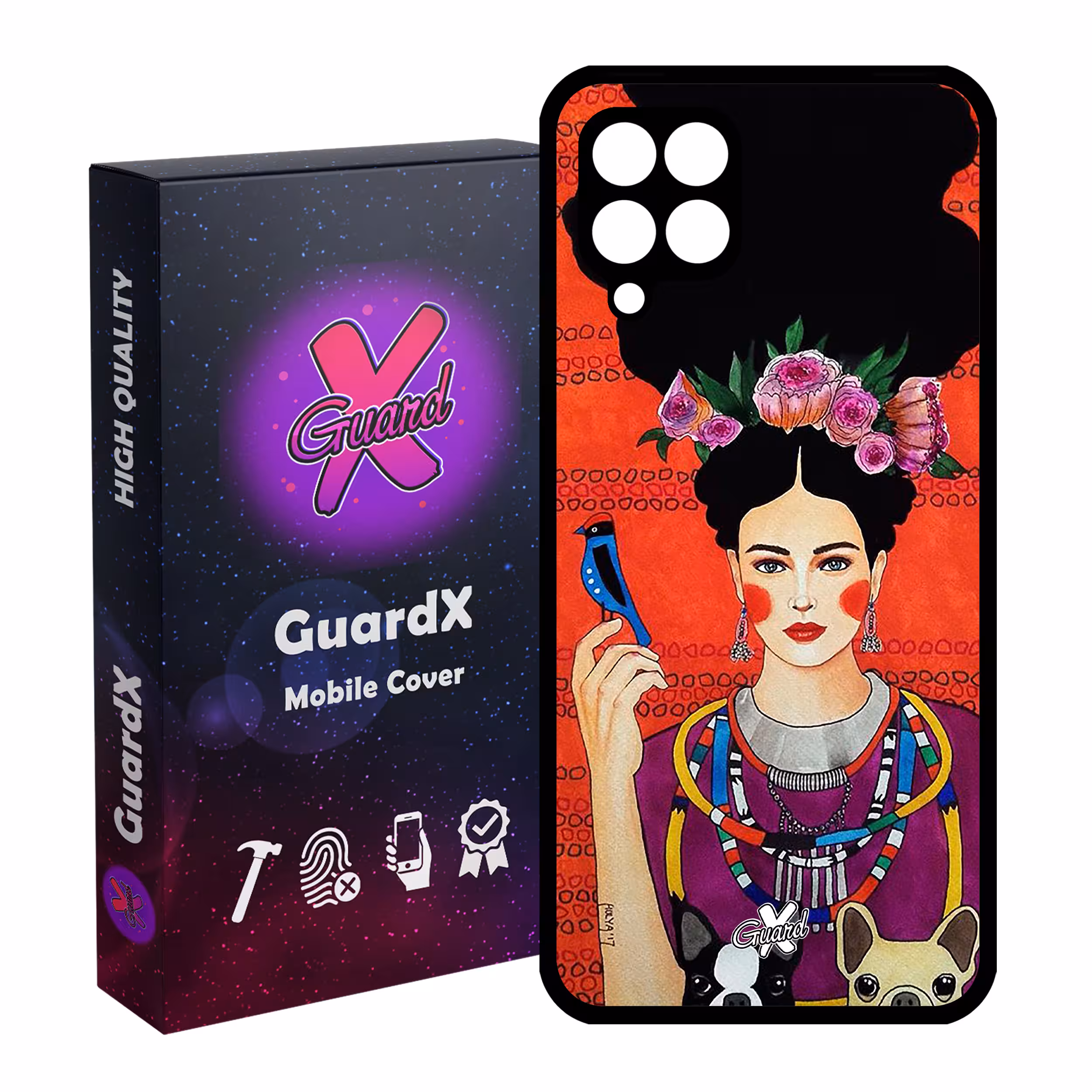 کاور گارد ایکس طرح دختر مدل Glass10150 مناسب برای گوشی موبایل سامسونگ Galaxy A12