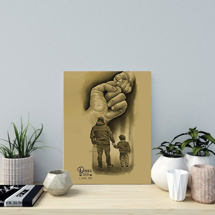 تابلو شاسی مدل روز پدر مبارک طرح 713 | دنیای قاب