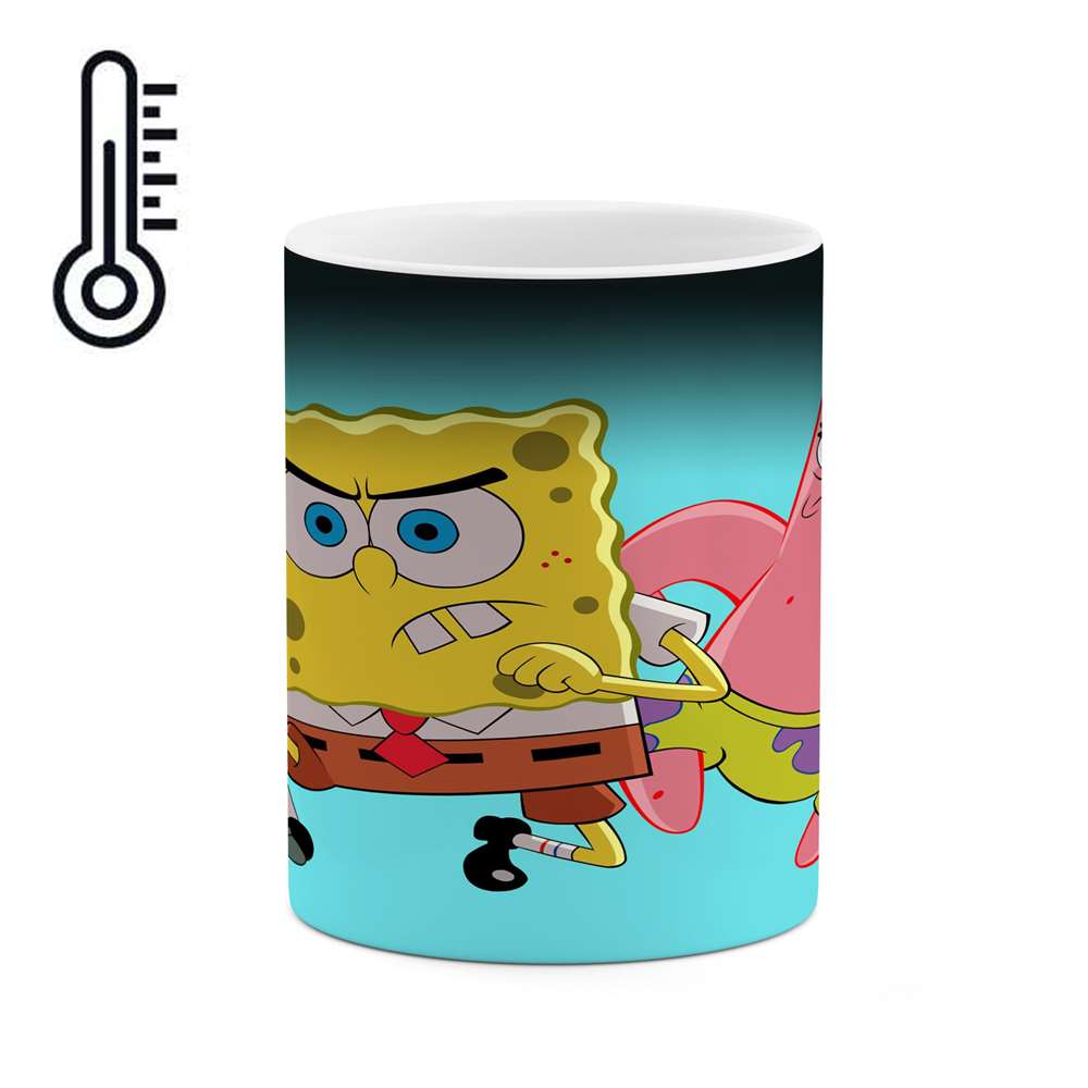 ماگ حرارتی طرح باب اسفنجی و پاتریک مدل mgph14301